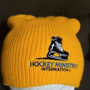 Oakley Yellow Knit Beanie Hat with Cat-Ear Design